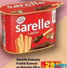SARELLE KAKAOLU FINDIK EZMESİ VE GRİSSİNİ 50 G